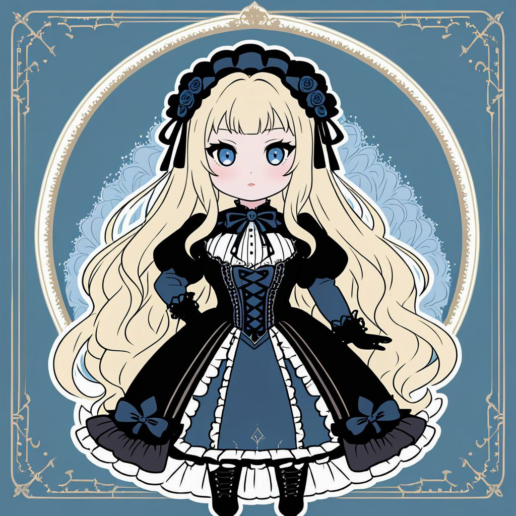 Charming Victorian Lady in Gothic Style