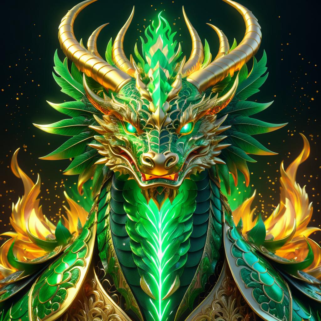 Majestic Dragon in Ornate Armor Art