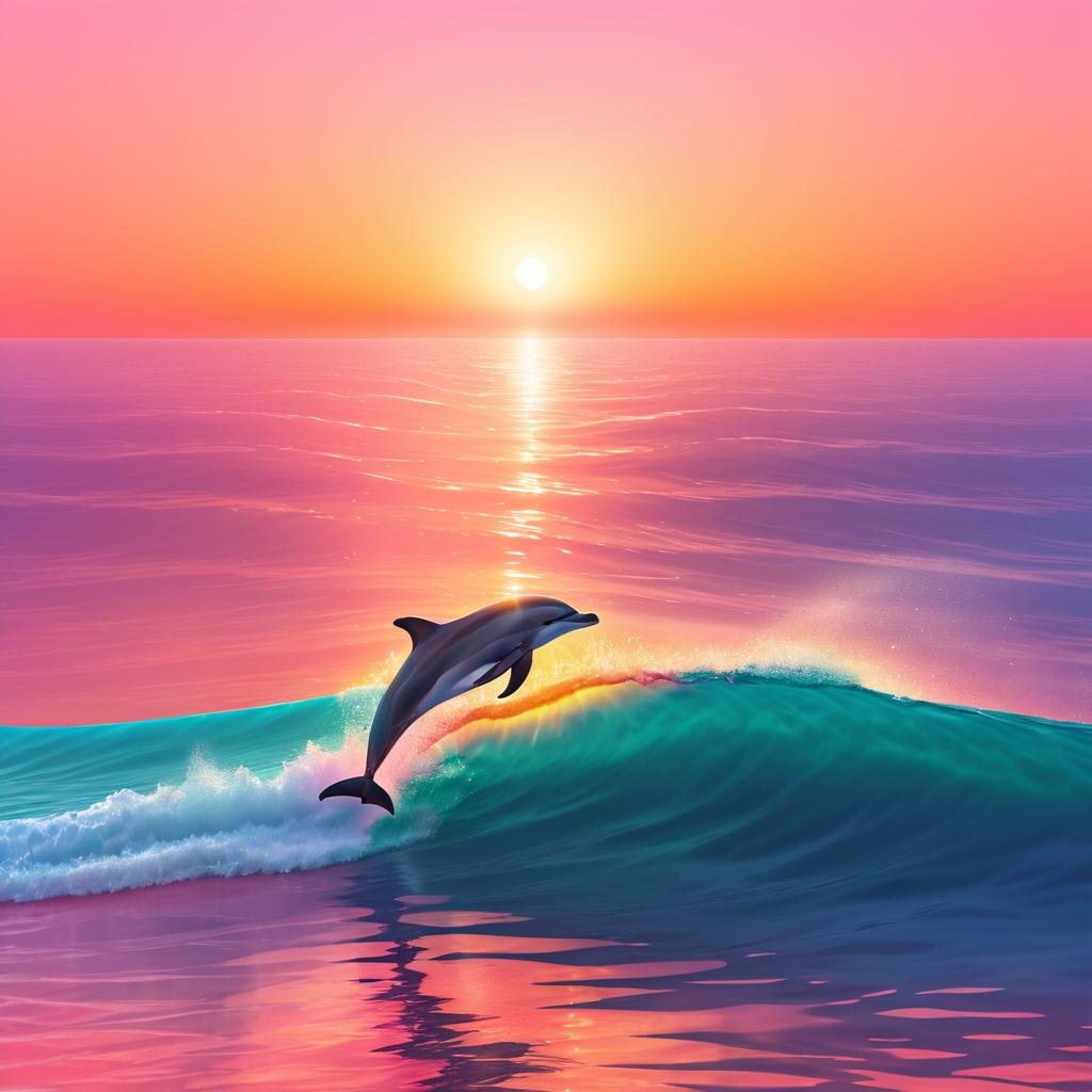 Elegant Dolphin at Serene Sunset