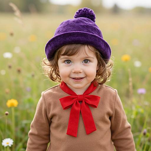 Joyful Child in Sunny Meadow