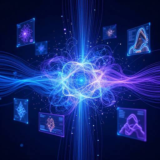 Abstract AI Core with Data Streams