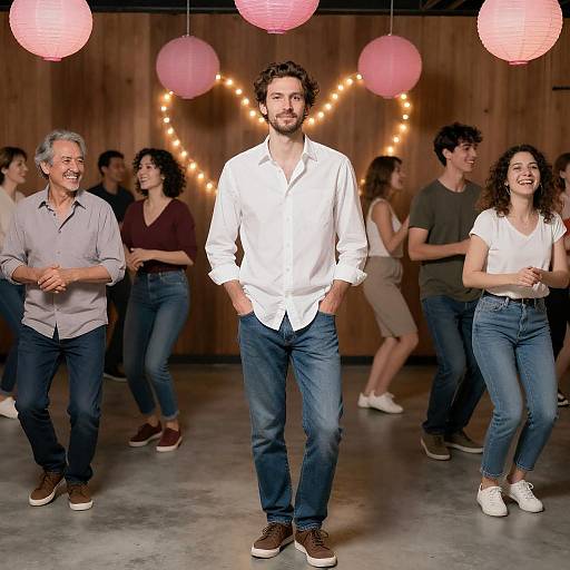 Vibrant Dance Party with Joyful Atmosphere