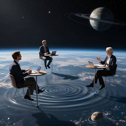 Scholars Debating on Floating Orbital Forums