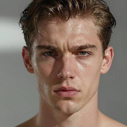 Intense Portrait of Young Man