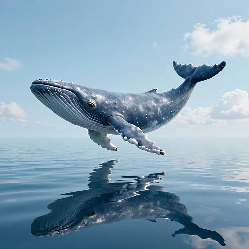 Surreal 3D Whale Island Scene
