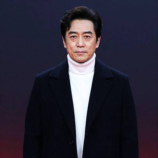 Middle-aged Man Portrait in Dark Colors