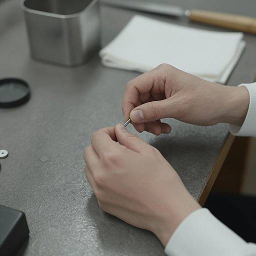 Crafting Hands at a Workbench Scene