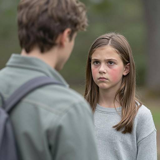 Portrait of a Serious Young Girl