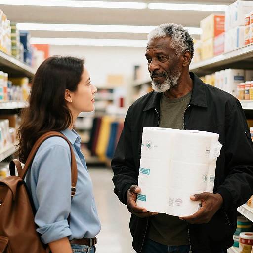 Shopping Aisle Interaction Between Strangers