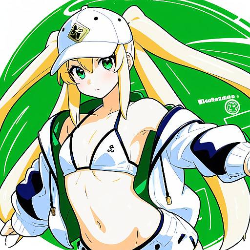 Illustration of Artoria caster (swimsuit) (fate), fate (series) in the style of Eromame