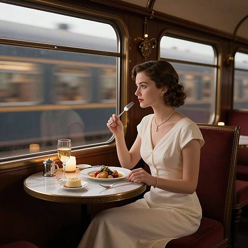Serene Gourmet Moment on Orient Express