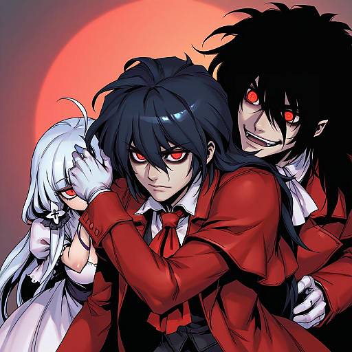 Illustration of Alucard (hellsing), hellsing in the style of Phantom ix row