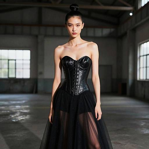 Edgy Fashion Editorial: Top Knot Style