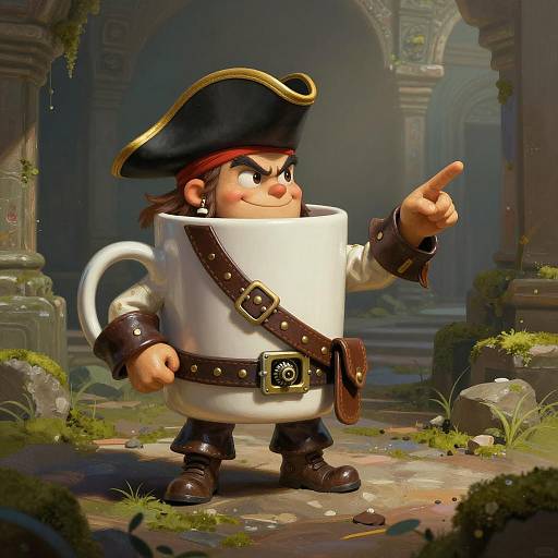 Mischievous Mage Coffee Mug Character