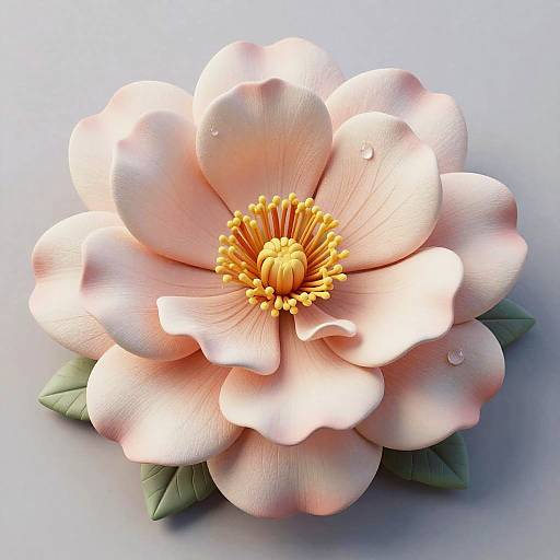 3D Close-Up of Delicate Flower