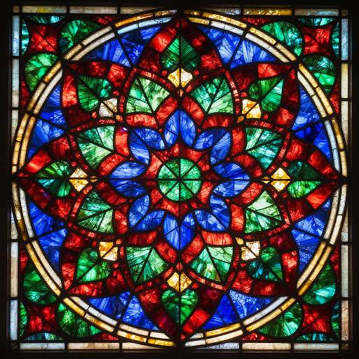 Symmetrical Stained Glass Mandala Generator