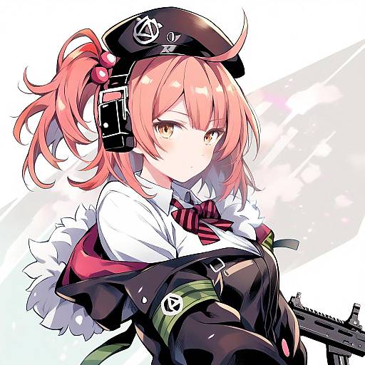 Illustration of Mp7 (girls' frontline), girls' frontline in the style of Takitarou