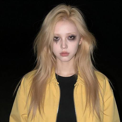 Blonde Woman in Yellow Jacket