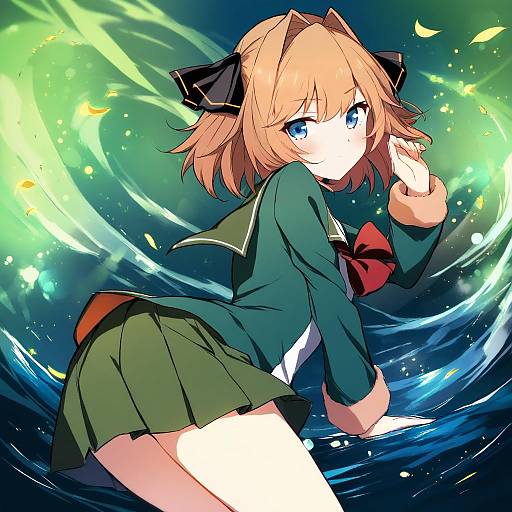 Illustration of Hachijou (kancolle), kantai collection in the style of Hanada hyou