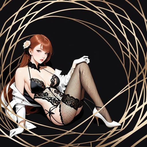 Elegant Solo Pose with Captivating Allure Elegant Solo Pose with Captivating Allure