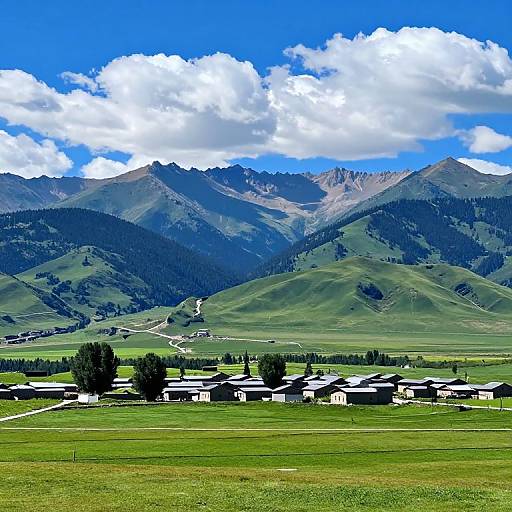 Vibrant Panoramic Mountain Landscape