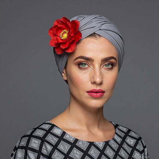 Elegant Portrait of a Turbaned Woman