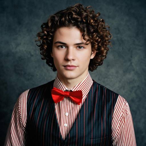Young Man in Twisted Circus Formal Suit