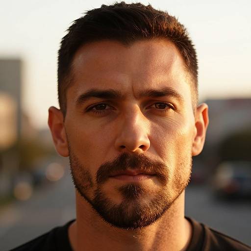 Confident Middle-Aged Man with Goatee