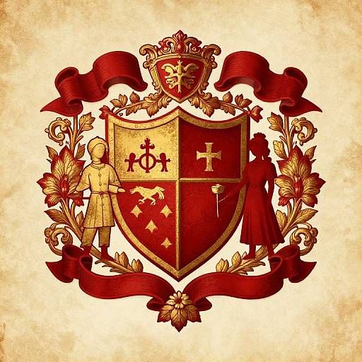 Medieval Family Crest Template Design