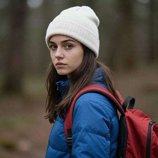 Young Woman in Outdoor Forest Portrait