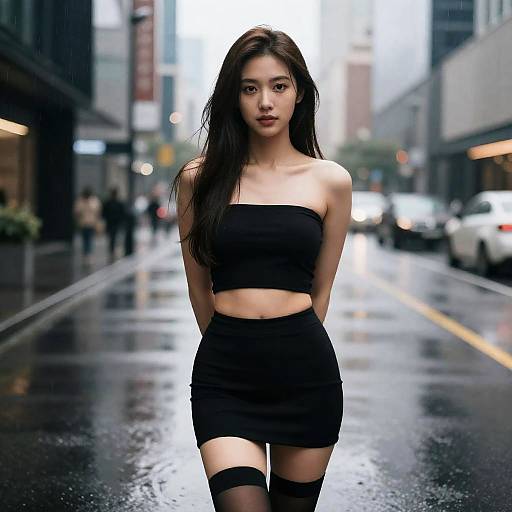 Ultra-Realistic Cute Girl in City