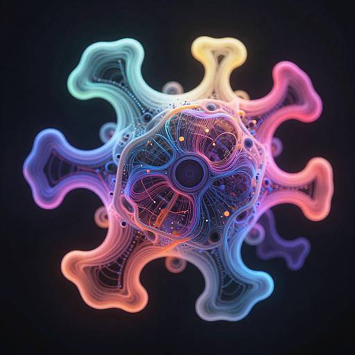 Abstract Digital Art with Glowing Effects