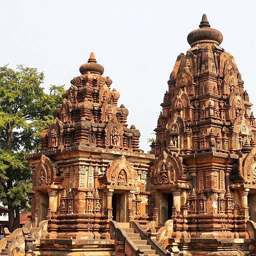 Intricate Ancient Stone Temple Complex