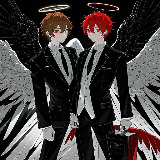 Illustration of Angel devil (chainsaw man), chainsaw man in the style of Sako (bosscoffee)