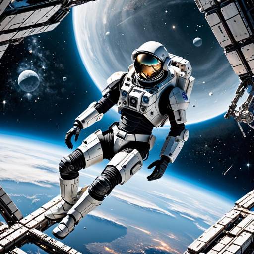 Futuristic Exosuit in Space Exploration
