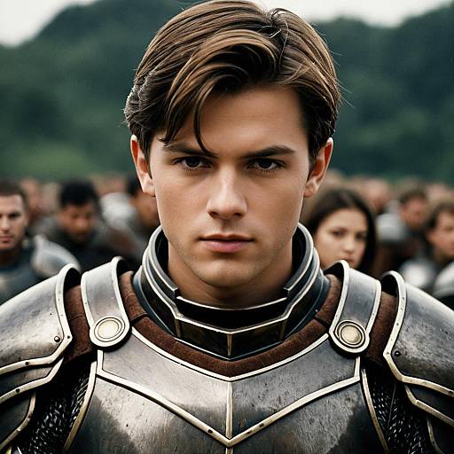 Heroic Boy in Armor Portrait