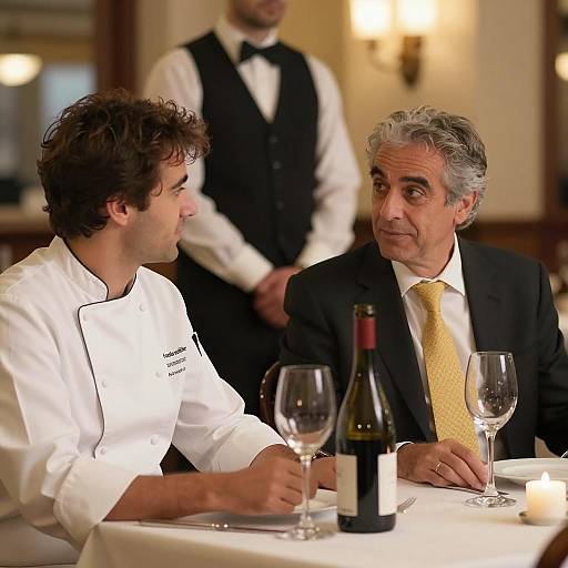 Dining Conversation Between Chef and Patron