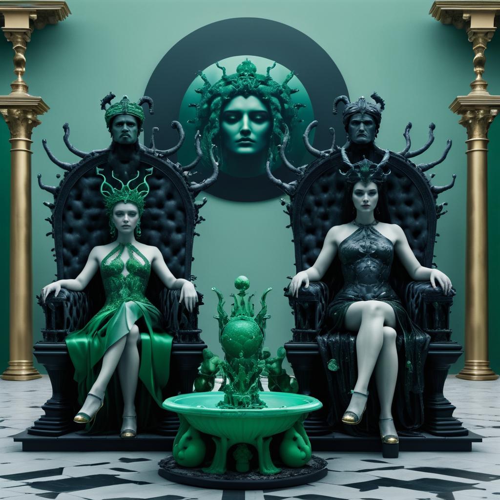 Surreal Medusa and Hades in Cinematic Realm