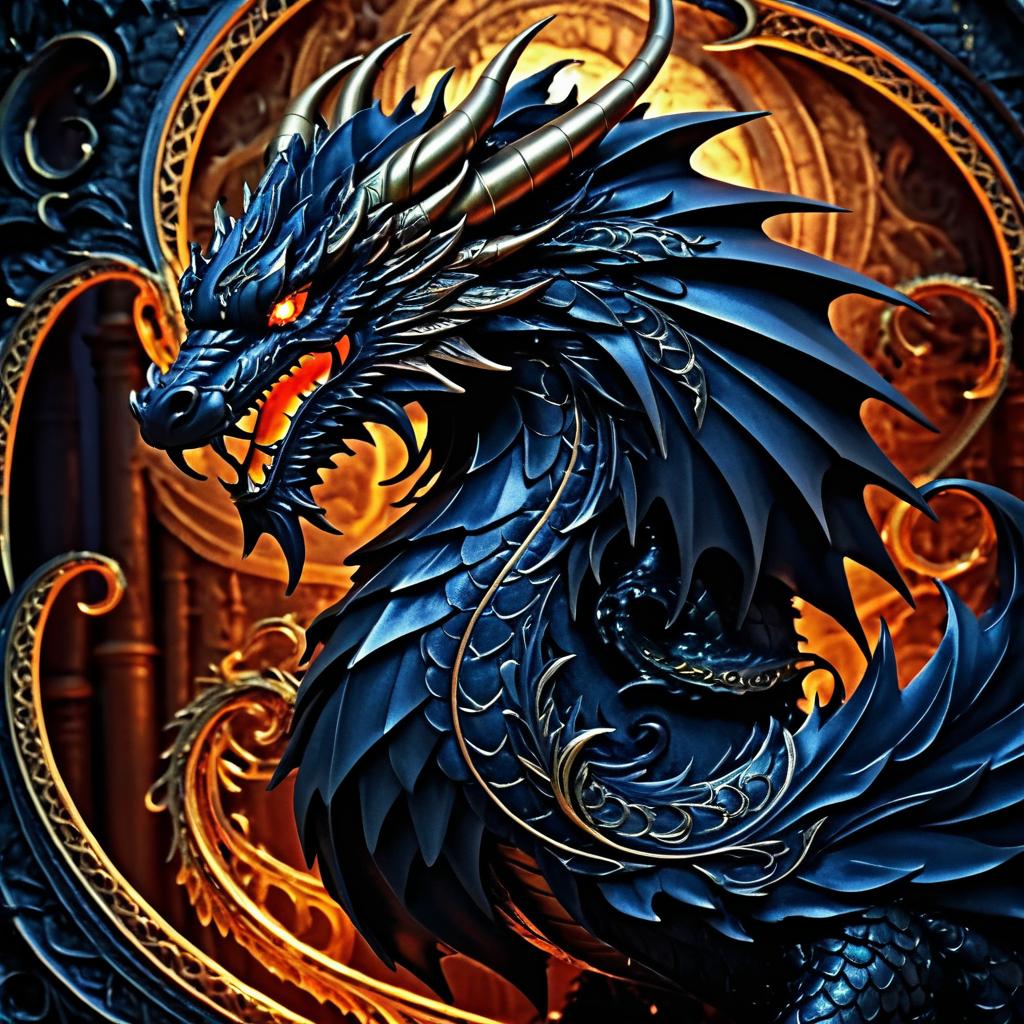 Gothic Dragon with Dramatic Intricacies