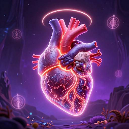 Vivid Coronary Chakra Dreamscape