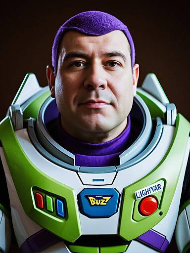 Photorealistic Buzz Lightyear Headshot