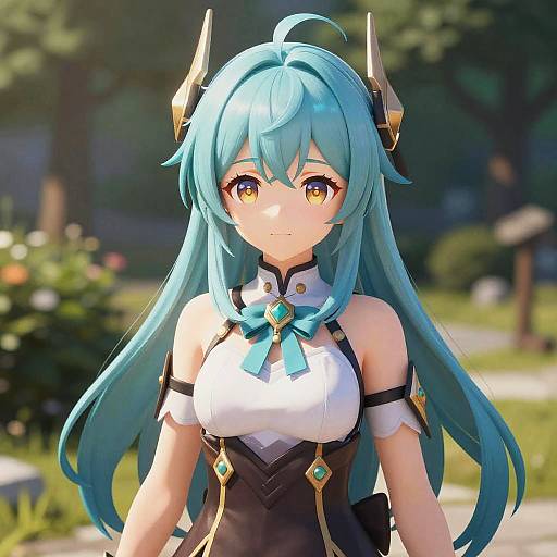 Cinematic Portrait of Blue Archive Girl