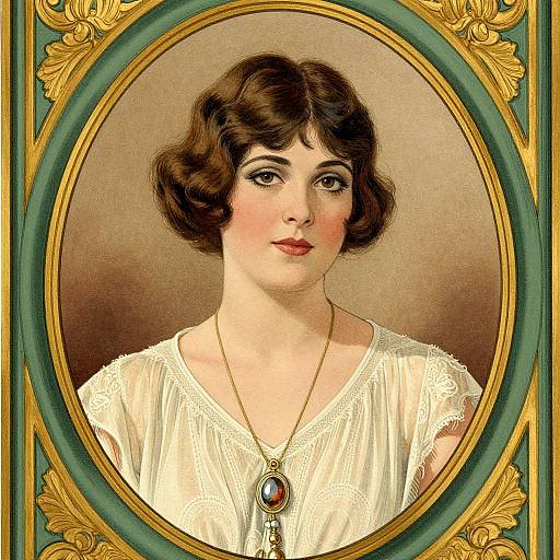 Vintage 1920s Elegant Woman Illustration