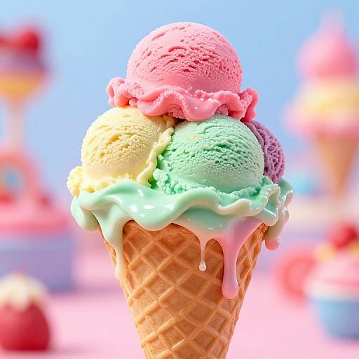 Ice Cream Scoop Hair Portrait