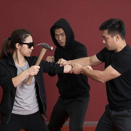 Dynamic Fight Scene with Intense Action