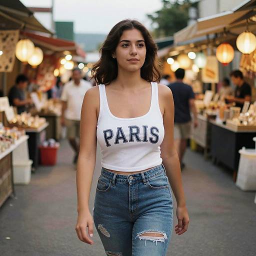 Petite Woman in Paris Market