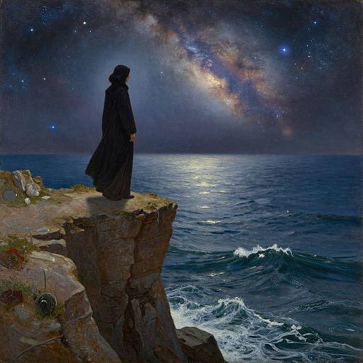 Enigmatic Figure on Cosmic Cliff