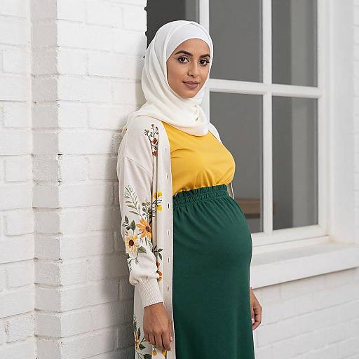 Pregnant Woman in Modest Fashion