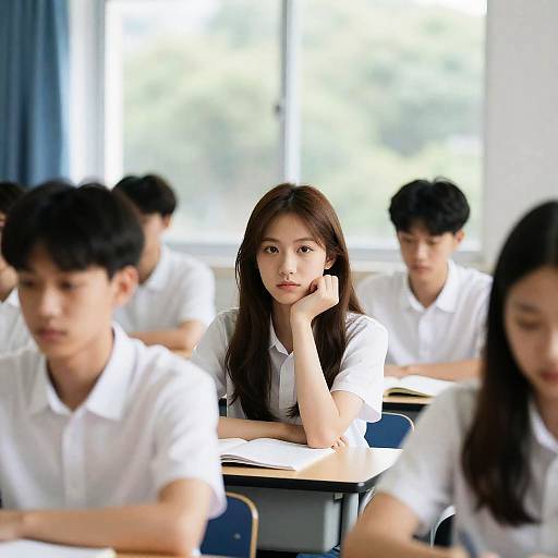 Intense Student in a Classroom Setting