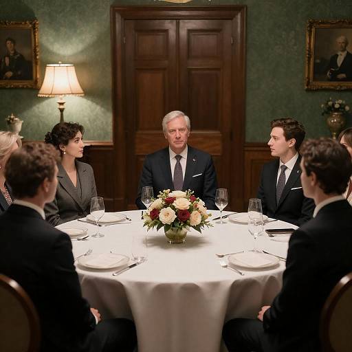 Elegant Formal Dinner Gathering Scene